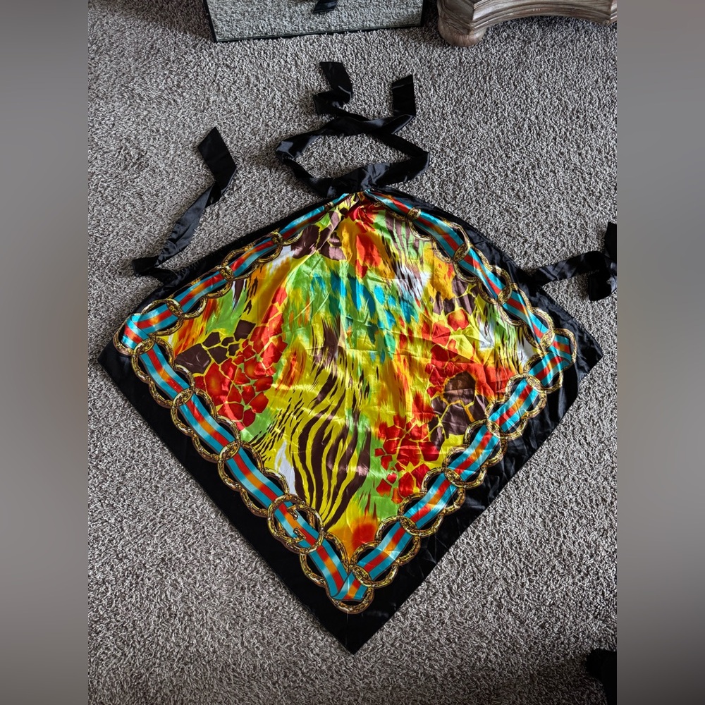 Body Central Colorful Scarf with Black Edge